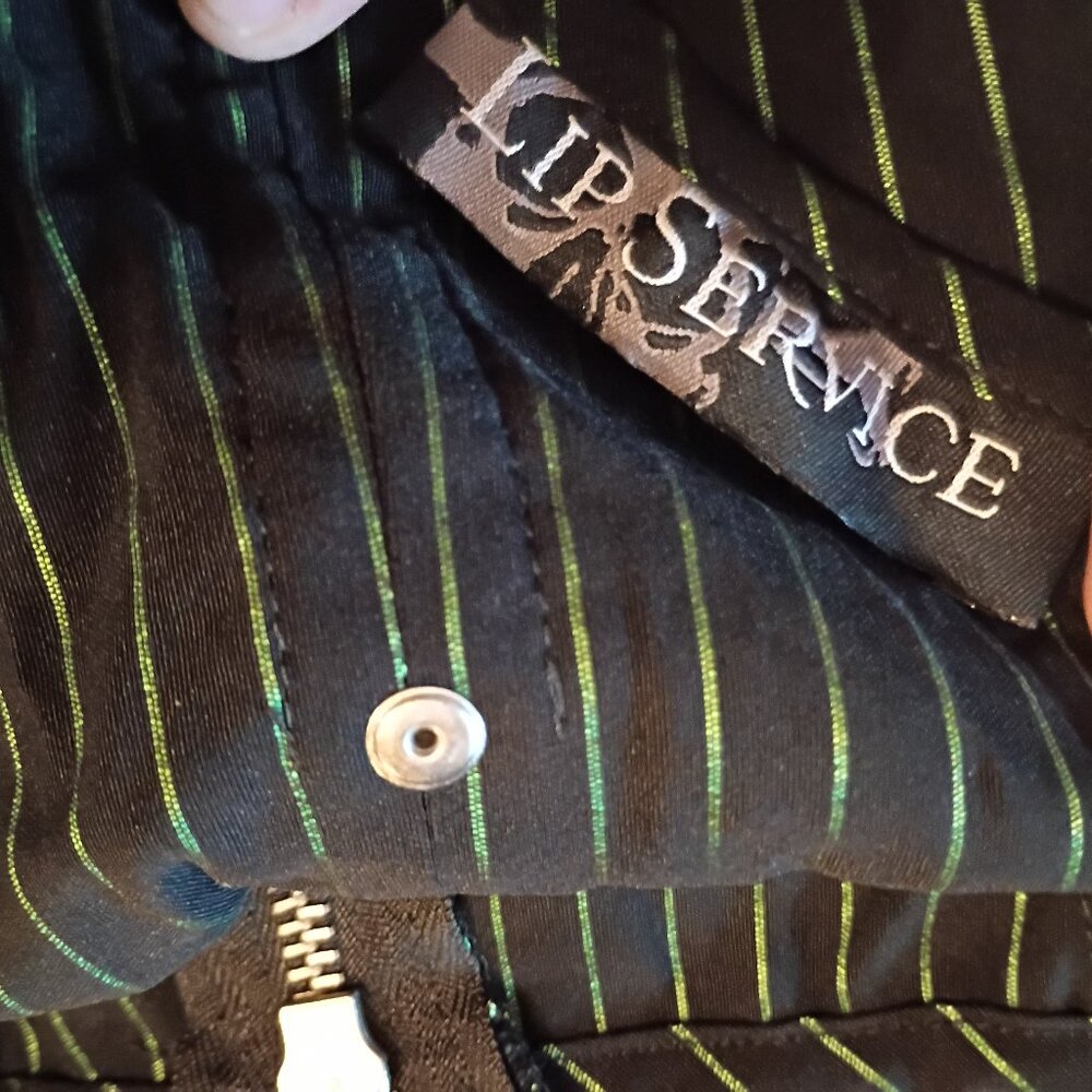 Vintage Lip Service Pinstripe Under-bust Corset Top - Picture 5 of 5